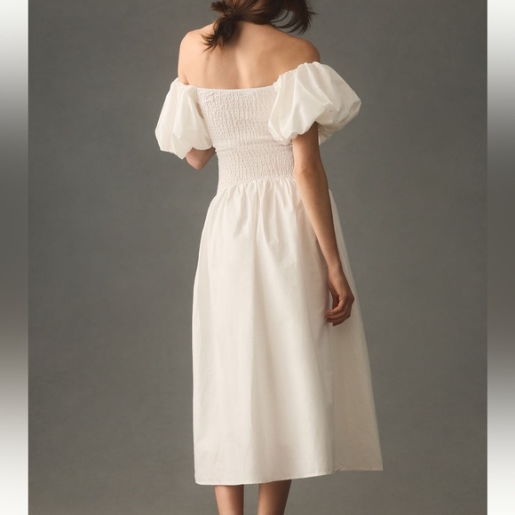 NWT Anthropologie Moon River White Off The Shoulder Dress Women's Size M - Picture 2 of 7